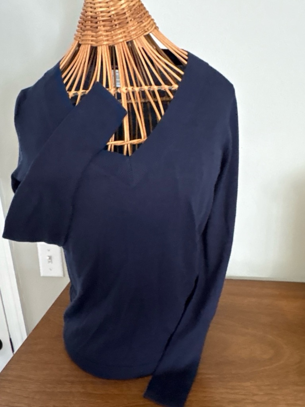 J. Crew Vintage Navy V-Neck Lightweight Pullover